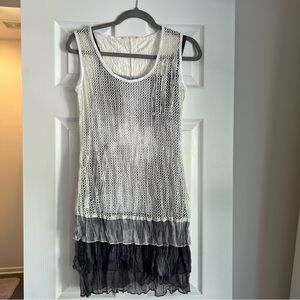 Two piece long ruffled tank set, size medium